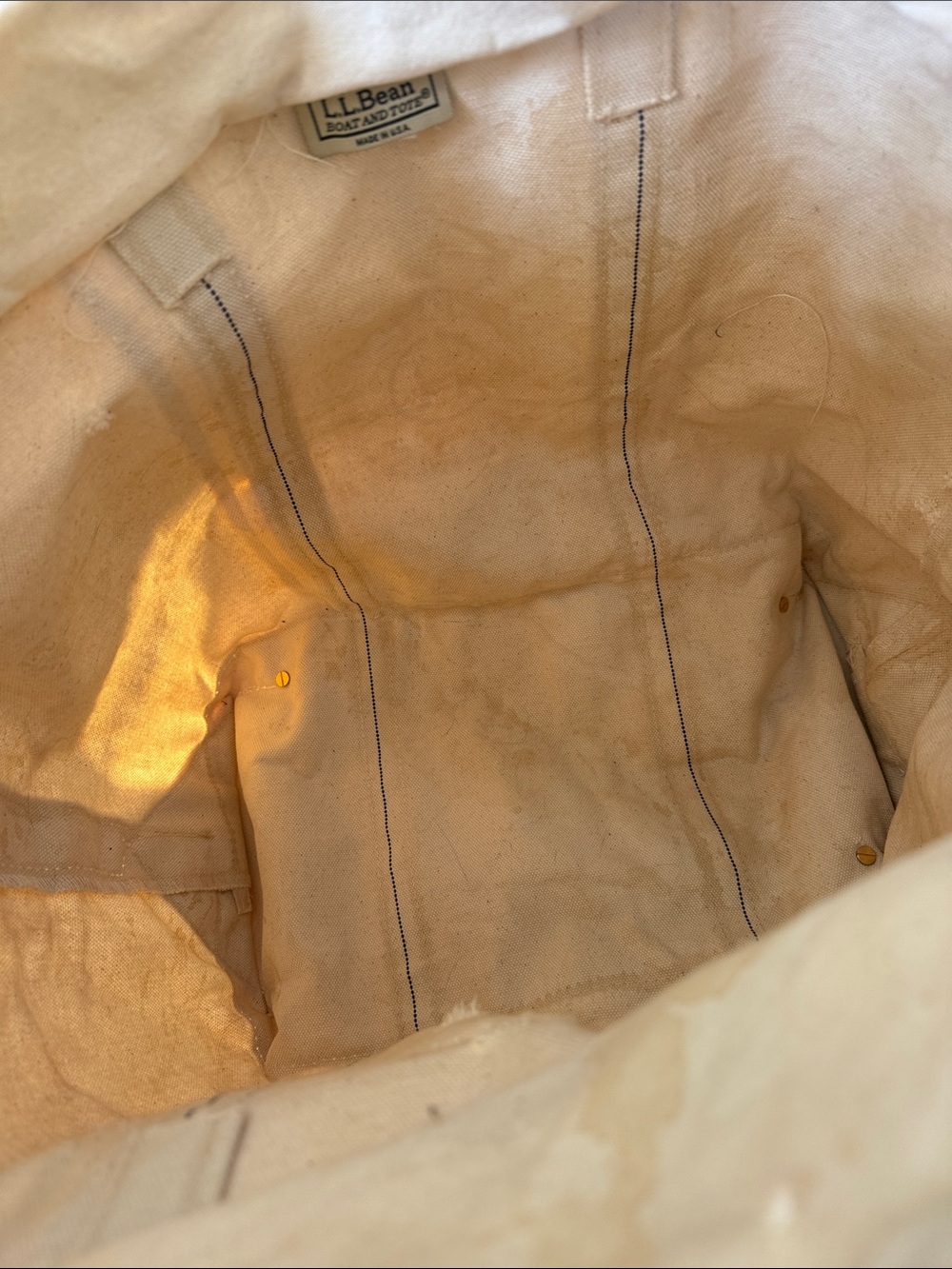 LL BEAN CUSTOM BOAT & TOTE | ZIP TOP IN LARGE - Picture 12 of 14